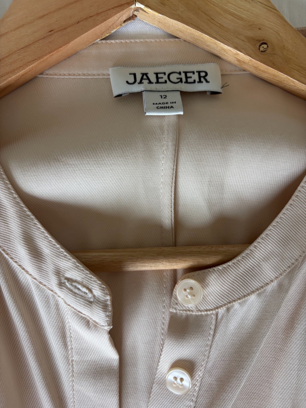 Jaeger Cream Midi Dress with Button Front
